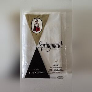 Vintage Springmaid Combed Percale Pillowcases 100% Cotton Set of 2